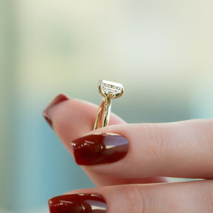 The Lily Set  With A 2.5 Carat Radiant 18K Yellow Gold Moissanite