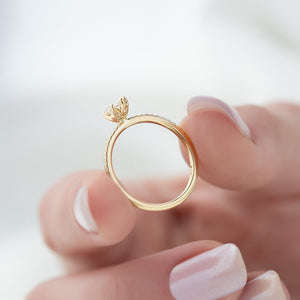 The Pave Lily Set  With A 5 Carat Marquise 18K Yellow Gold Moissanite