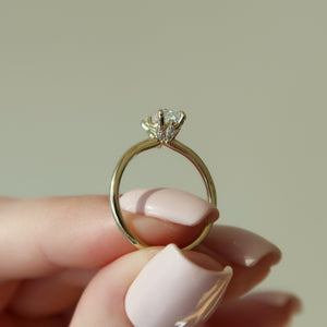 The Luna Set  With A 2.5 Carat Emerald 14K Yellow Gold Moissanite