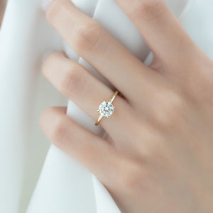 The Luna Set  With A 4.5 Carat Round 14K Yellow Gold Moissanite