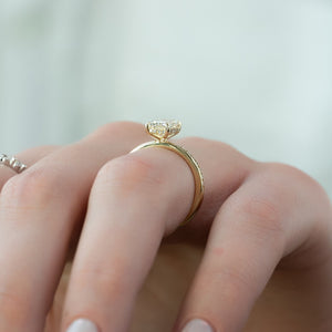 The Marilyn Set With A 1 Carat Emerald 18K Yellow Gold Lab Diamond