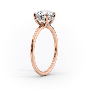 The Sandra Set With A 2 Carat Emerald 18K Rose Gold Lab Diamond