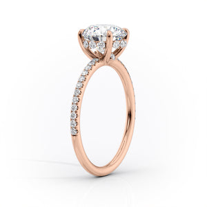 The Sandra Set With A 1 Carat Marquise 14K Rose Gold Lab Diamond