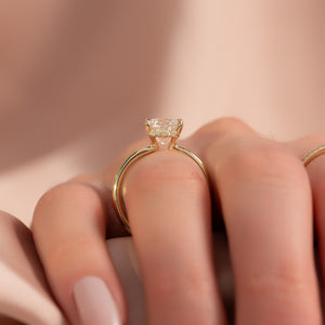 The Margot Set  With A 2.5 Carat Princess 18K Yellow Gold Moissanite