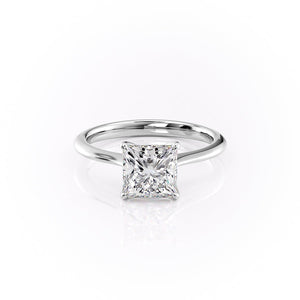 The Katelyn Set  With A 4.5 Carat Princess 18K White Gold Moissanite