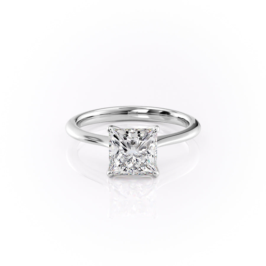 The Katelyn Set  With A 3 Carat Princess 18K White Gold Moissanite