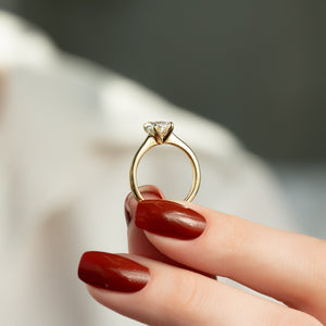 The Katelyn Set  With A 3 Carat Pear 18K Yellow Gold Moissanite