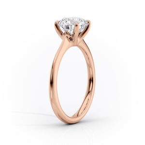 The Katelyn Set  With A 3 Carat Princess 14K Rose Gold Moissanite