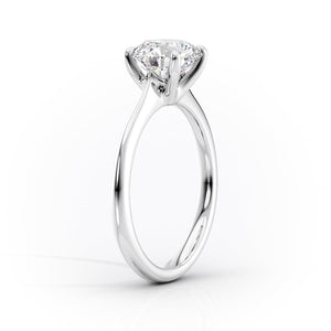 The Katelyn Set With A 3 Carat Emerald 14K White Gold Lab Diamond