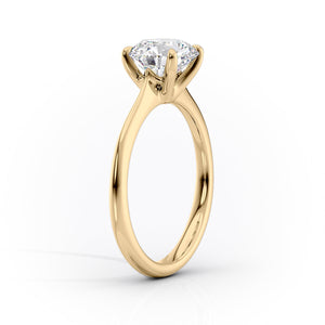 The Katelyn Set  With A 4 Carat Pear 18K Yellow Gold Moissanite