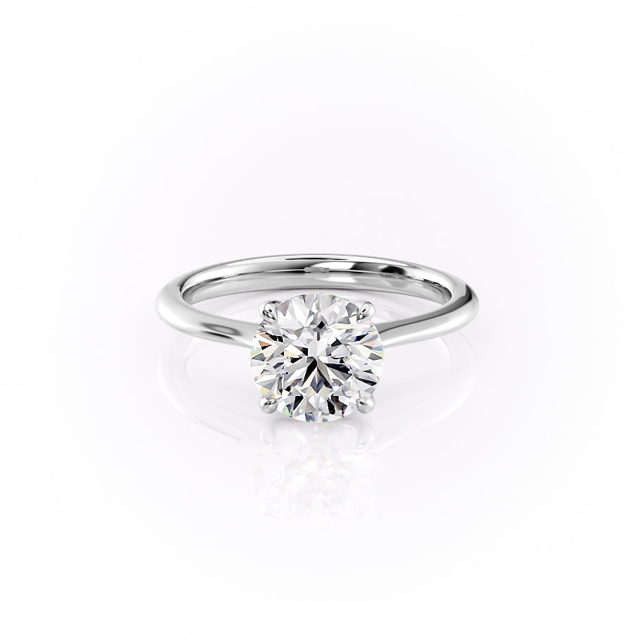 The Katelyn Set With A 1.5 Carat Round 18K White Gold Lab Diamond
