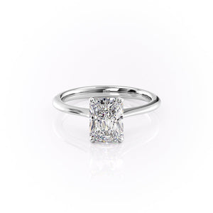 The Katelyn Set With A 1 Carat Radiant 18K White Gold Lab Diamond