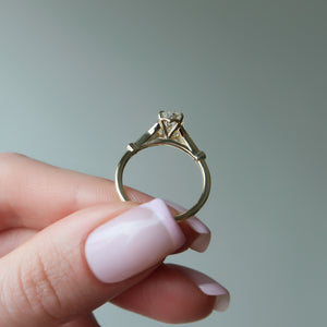 The Stephanie Set With A 1 Carat Oval 18K Yellow Gold Lab Diamond