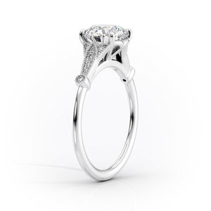 The Stephanie Set With A 1 Carat Marquise 18K White Gold Lab Diamond
