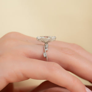 The Robin Set With A 1 Carat Marquise 14K White Gold Lab Diamond