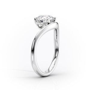 The Berta Set  With A 2.5 Carat Princess 18K White Gold Moissanite