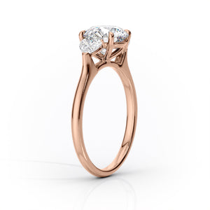 The Hearts Liv Set  With A 1 Carat Marquise 14K Rose Gold Moissanite