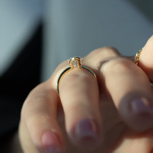 The Eliza Set With A 1.5 Carat Marquise 18K Yellow Gold Lab Diamond