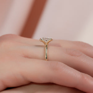 The Eliza Set With A 1 Carat Princess 14K Yellow Gold Lab Diamond
