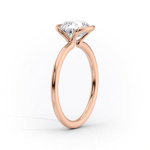The Eliza Set With A 2.5 Carat Princess 14K Rose Gold Lab Diamond