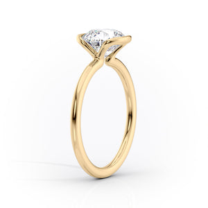 The Eliza Set With A 1 Carat Princess 14K Yellow Gold Lab Diamond