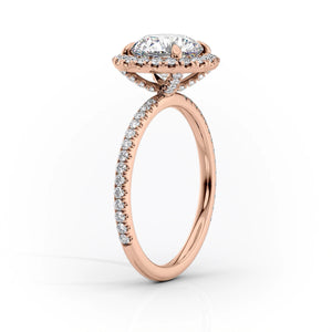 The Lenny Set  With A 4.5 Carat Oval 14K Rose Gold Moissanite