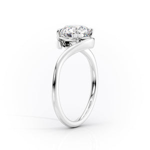 The Skyler Set  With A 4.5 Carat Radiant 18K White Gold Moissanite