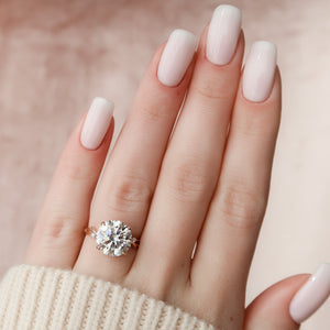 The Twig Set  With A 1.5 Carat Round 14K Rose Gold Moissanite
