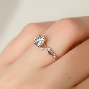 The Twig Set  With A 1 Carat Pear 18K Rose Gold Moissanite