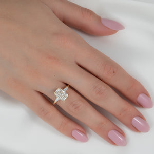 The Parker Set  With A 2.5 Carat Radiant 18K Yellow Gold Moissanite