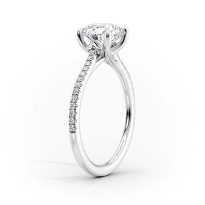 The Lexie Set  With A 5 Carat Princess 14K White Gold Moissanite