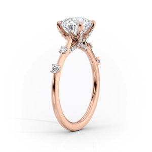 The Serena Set With A 2.5 Carat Emerald 18K Rose Gold Lab Diamond