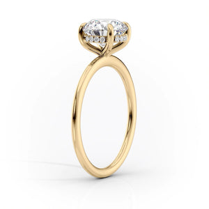 The Kamellie Set With A 1 Carat Marquise 14K Yellow Gold Lab Diamond