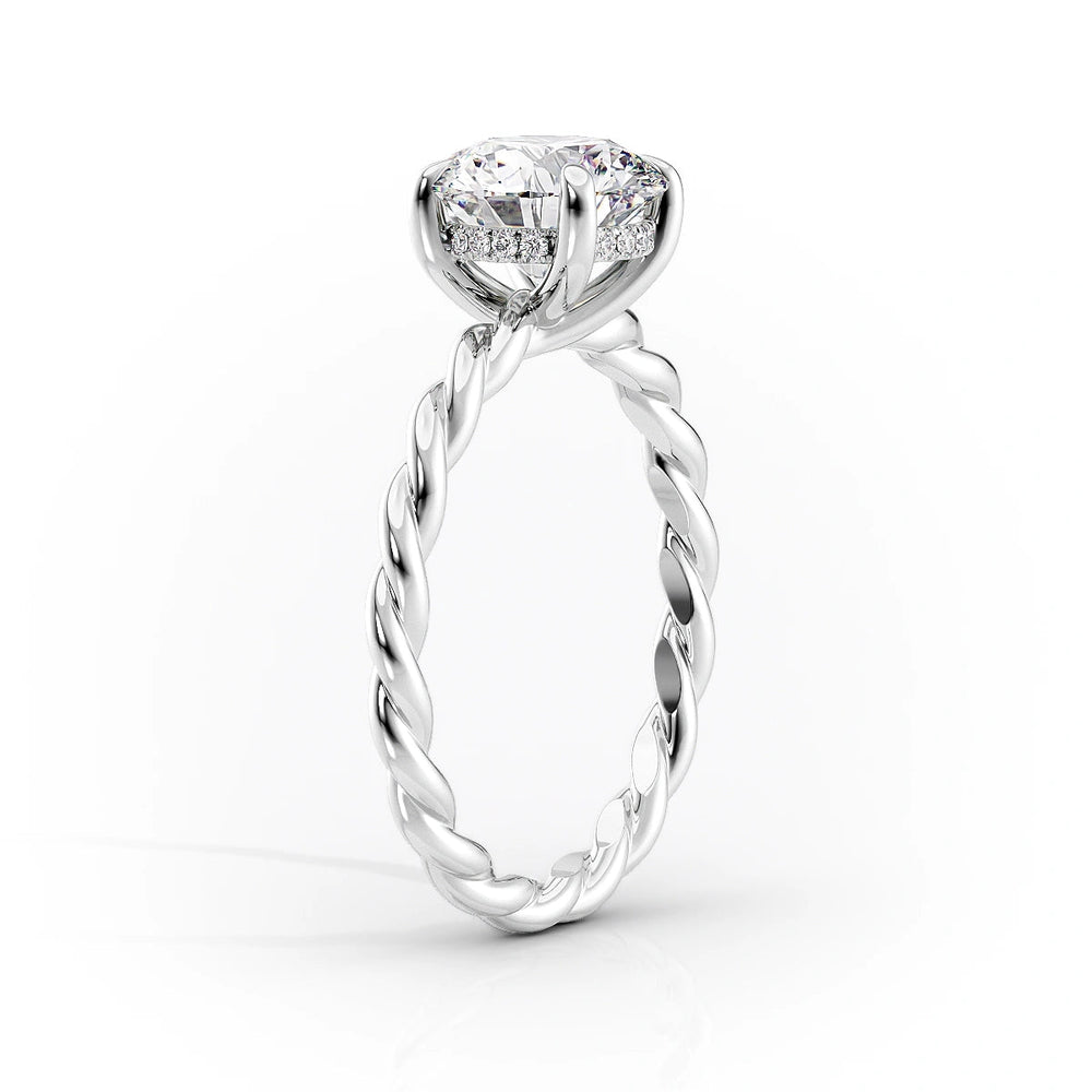 The Alice Set With A 1 Carat Princess 14K White Gold Lab Diamond