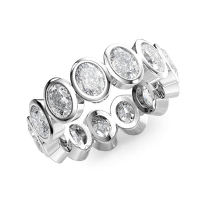 4ct Oval Bezel Eternity