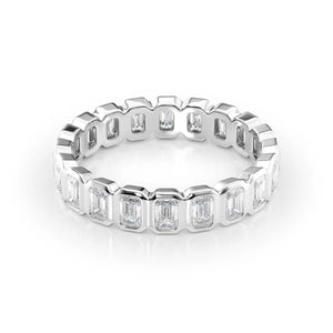 2ct Emerald Bezel Eternity
