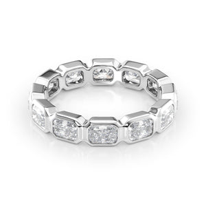 2.5ct East West Radiant Bezel Eternity