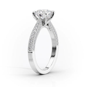 The Catherine Set  With A 2 Carat Princess 14K White Gold Moissanite