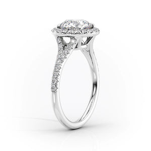 The Miley Set  With A 3 Carat Princess 14K White Gold Moissanite
