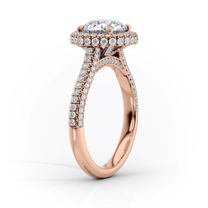 The Kylie Set  With A 3.5 Carat Princess 14K Rose Gold Moissanite