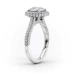 The Kylie Set With A 1.5 Carat Emerald 18K White Gold Lab Diamond