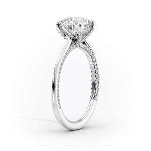 The Claire Set  With A 4 Carat Marquise 14K White Gold Moissanite