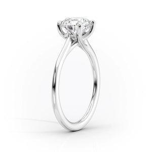 The Lexie Set With A 1.5 Carat E. Cushion 14K White Gold Lab Diamond