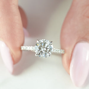 The Pave Natalie - Engagement Ring Made in White Gold