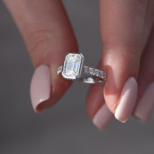 The Pave Charlotte - Engagement Ring Made in Platinum