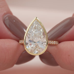 The Pave Charlotte - Engagement Ring Made in Yellow Gold